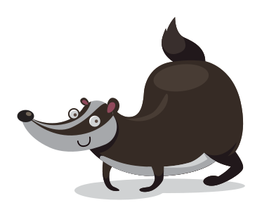 Badger celebrating