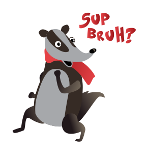 Badger saying hello